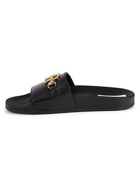 John Richmond Logo Leather Slides
