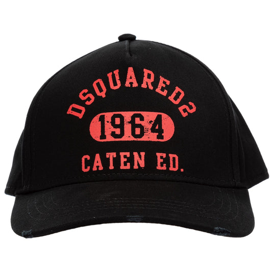 Adjustable men's Black/red cotton hat baseball cap