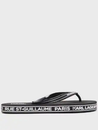Karl Lagerfeld logo-print flip flops – Elementarystores