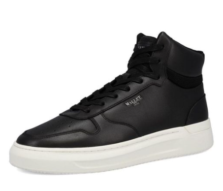 Mallet Men's Black Hoxton Mid Top Sneakers