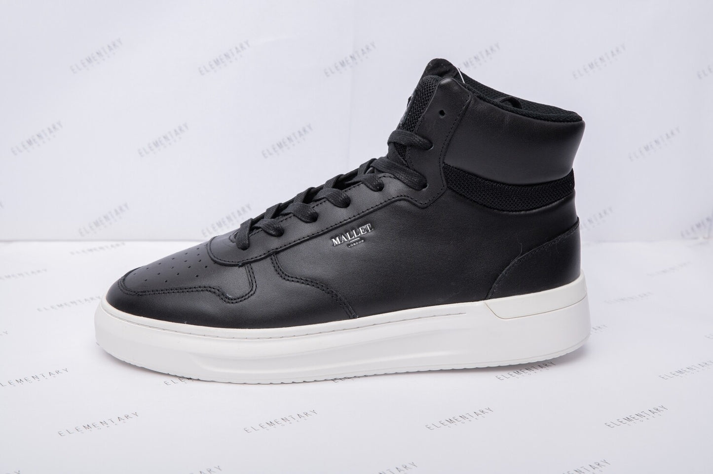 Mallet Men's Black Hoxton Mid Top Sneakers