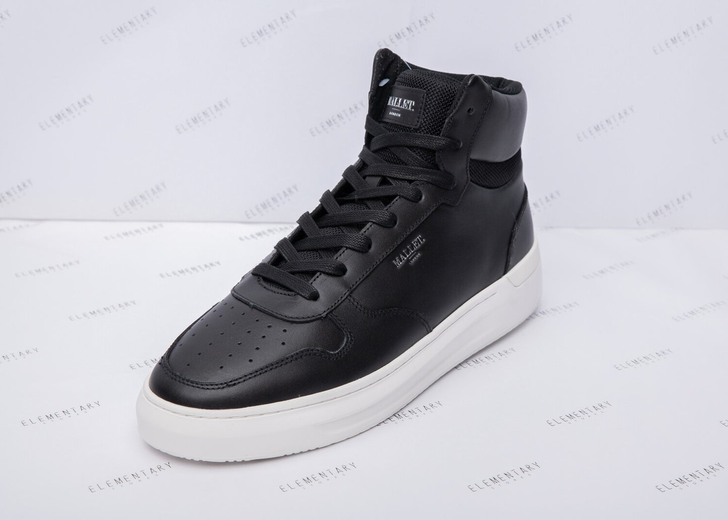 Mallet Men's Black Hoxton Mid Top Sneakers