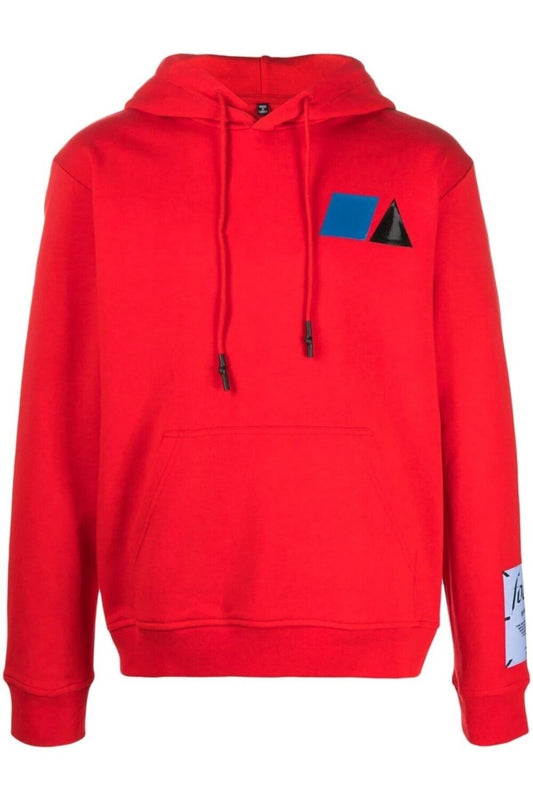 MCQ Foam Logo Print Red Hoodie