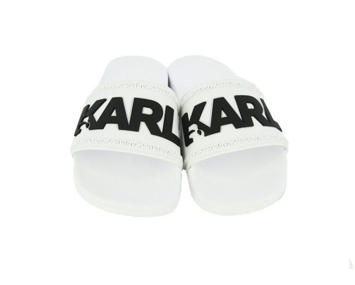 Karl Lagerfeld logo slip-on slides