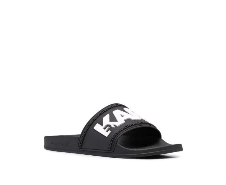 Karl Lagerfeld logo slip-on slides