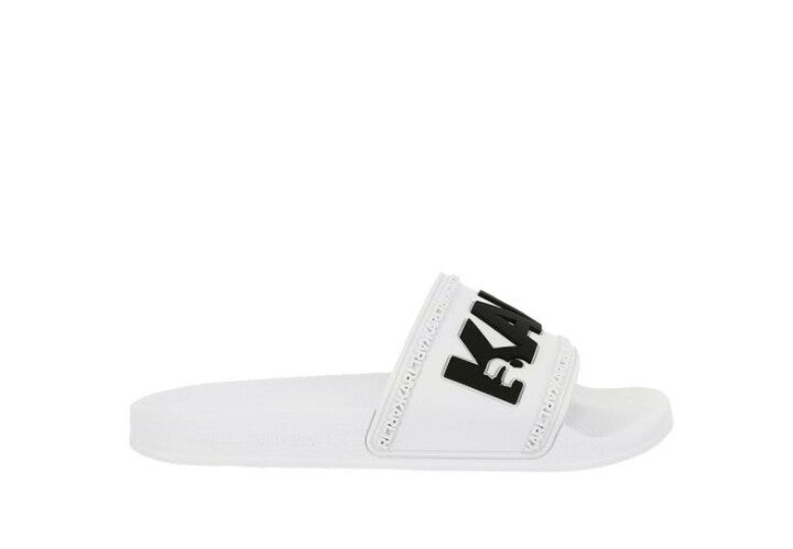 Karl Lagerfeld logo slip-on slides