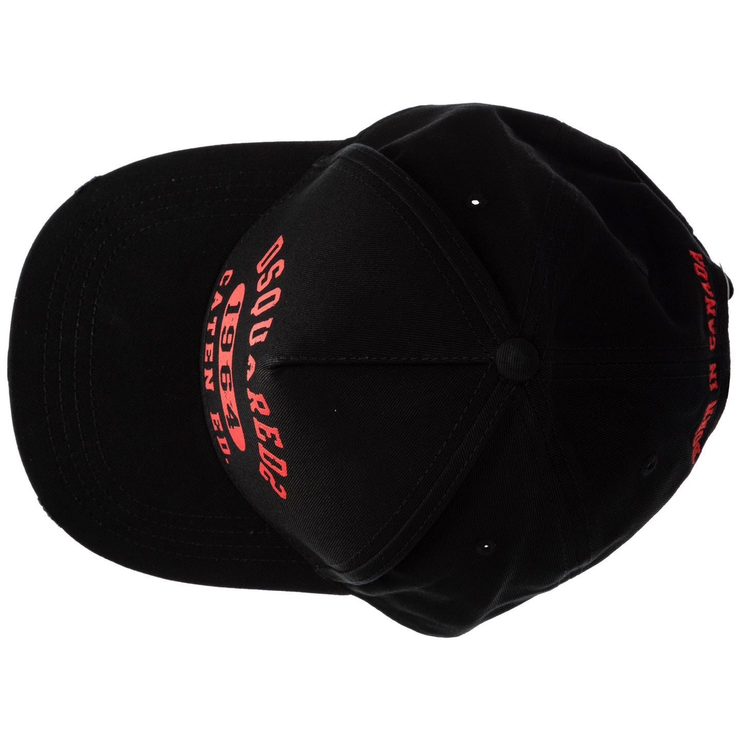 Adjustable men's Black/red cotton hat baseball cap