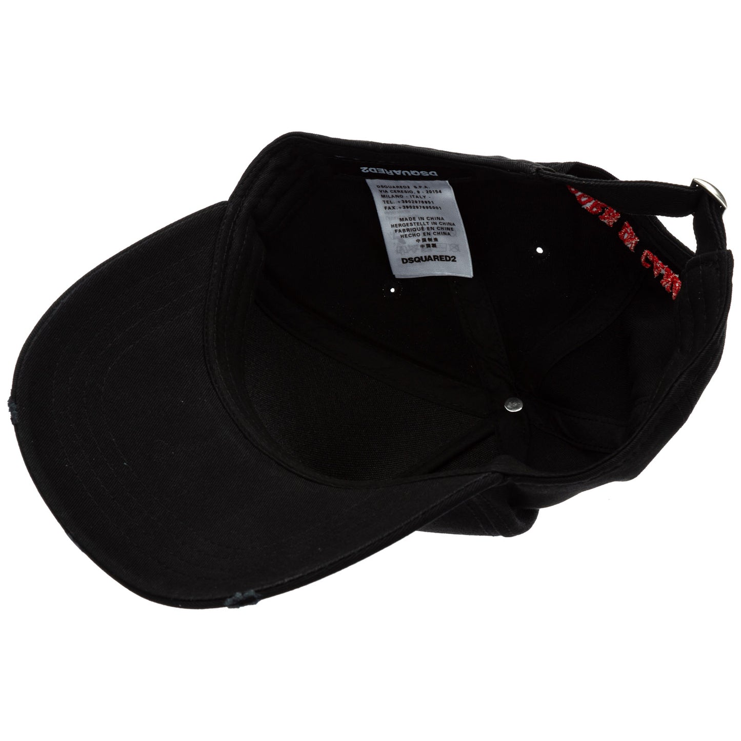 Adjustable men's Black/red cotton hat baseball cap