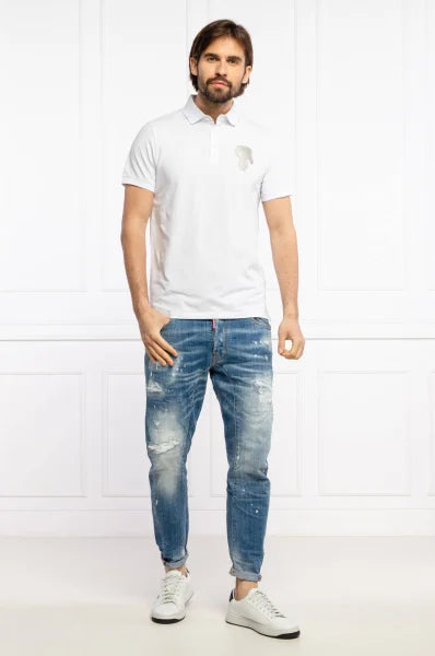 Karl Lagerfeld Karl motif logo Golf polo shirt