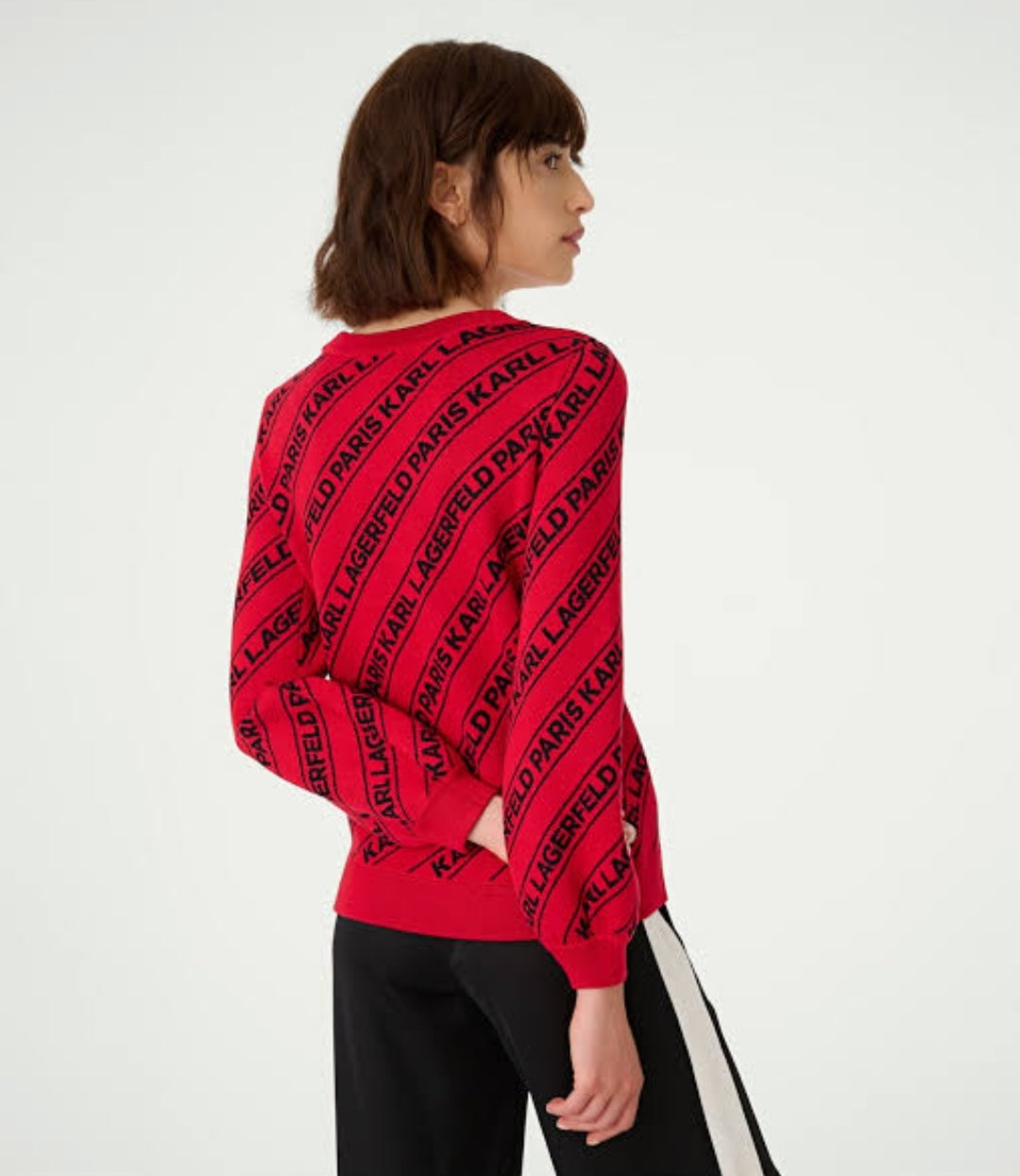 Karl Lagerfeld Paris Diagonal Logo Sweater