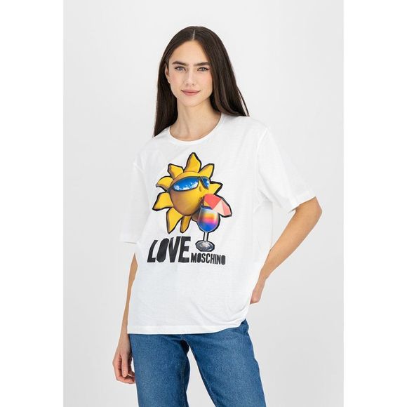 Love Moschino cotton T-shirt with logo print