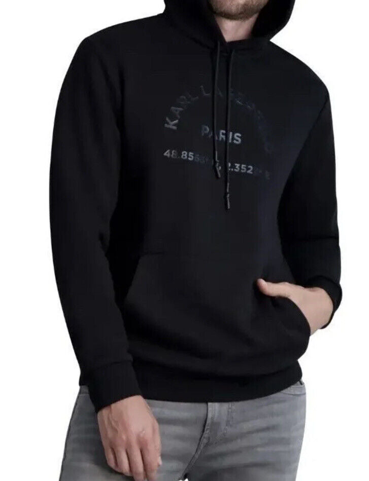 Karl Lagerfeld Latitude Print Hoodie Sweatshirt