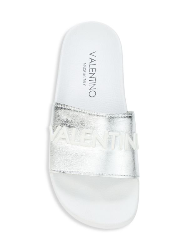 Valentino by Mario Valentino
Iside Capra Metallic Leather Slides