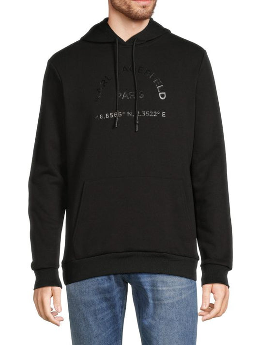 Karl Lagerfeld Latitude Print Hoodie Sweatshirt