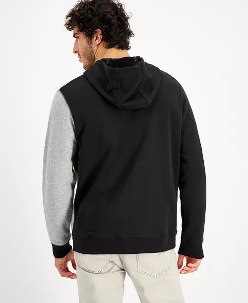 Karl Lagerfeld Paris Men's Colorblocked Hoodie with Sleeve Logo