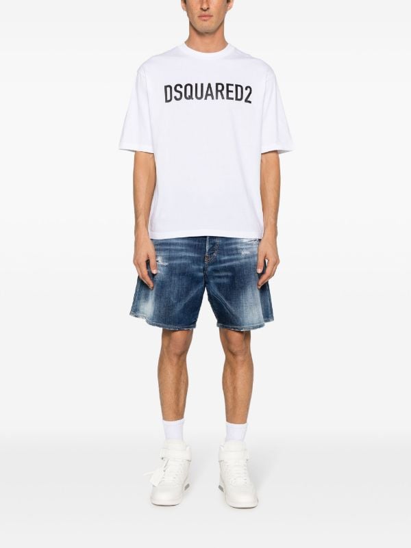 DSQUARED2 Icon Logo Loose Fit T Shirt White