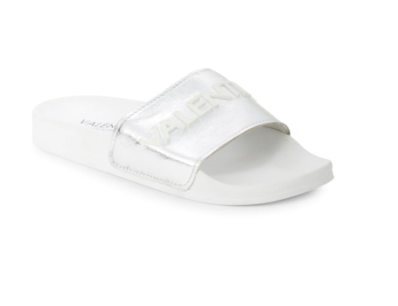 Valentino by Mario Valentino
Iside Capra Metallic Leather Slides