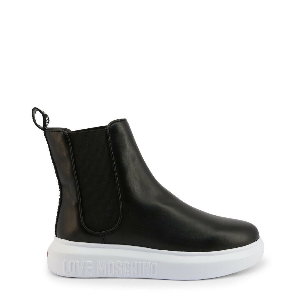 Love Moschino ankle boots in black leather style