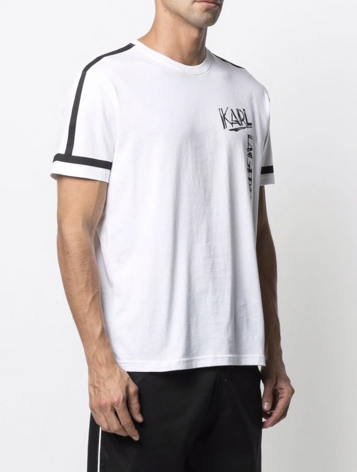 Karl Lagerfeld brushstroke logo T-shirt