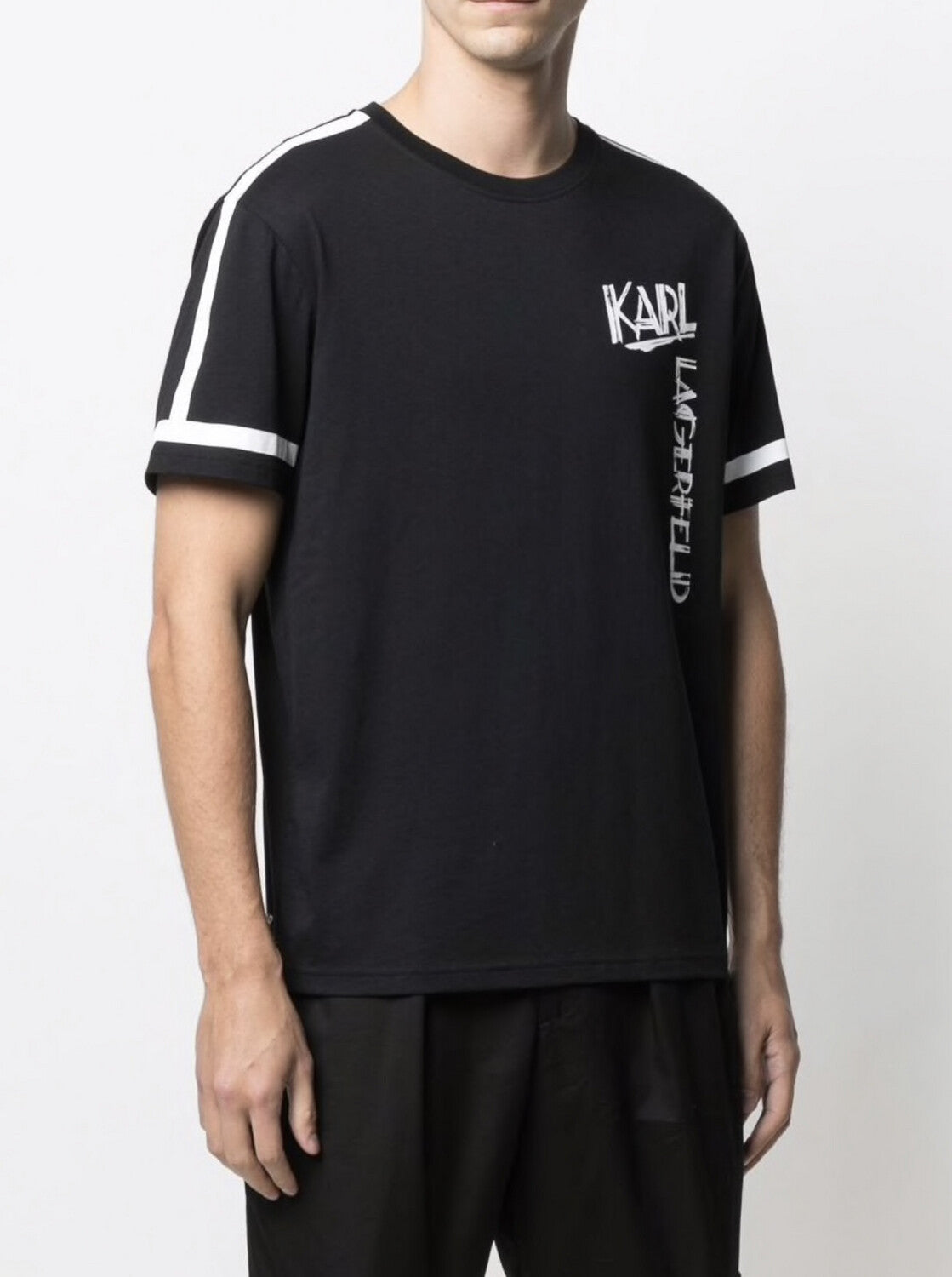 Karl Lagerfeld brushstroke logo T-shirt