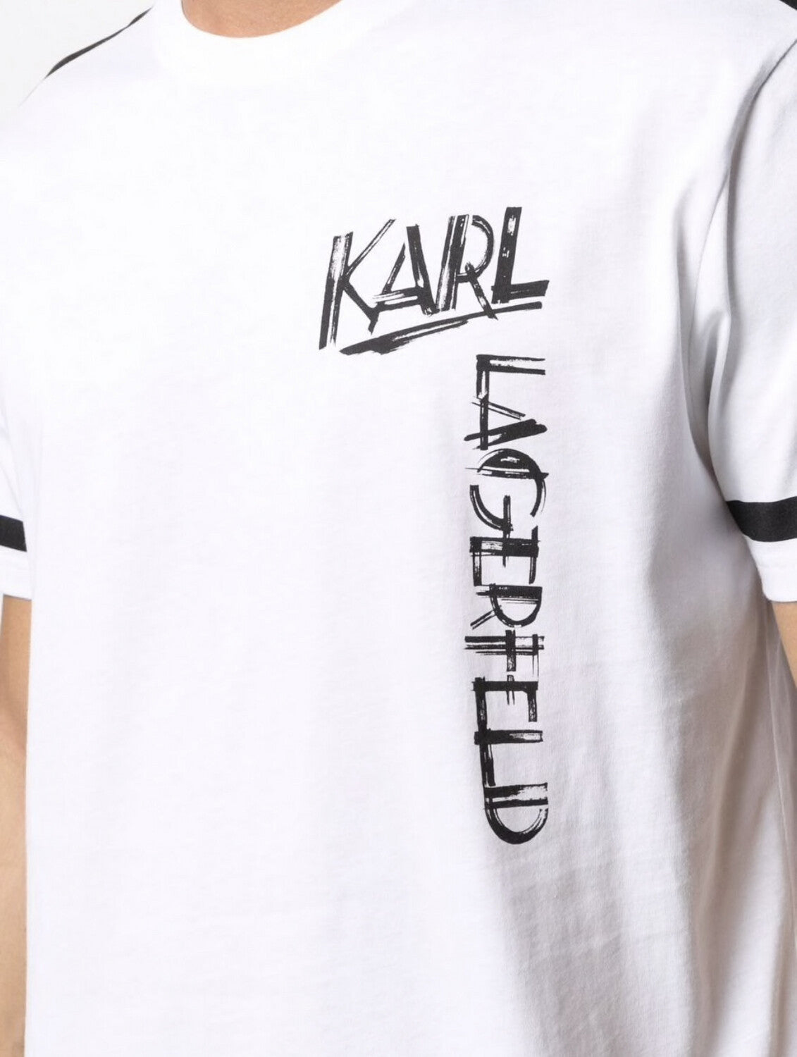 Karl Lagerfeld brushstroke logo T-shirt