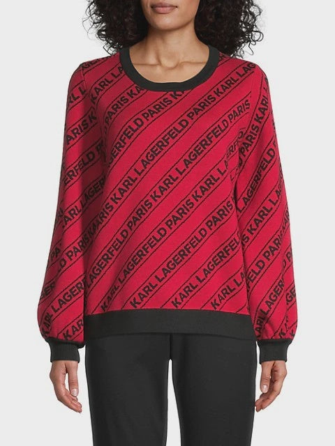 Karl Lagerfeld Paris Diagonal Logo Sweater