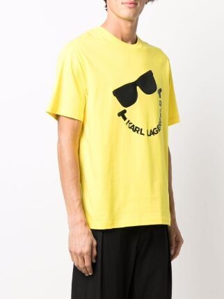 Smiley-print short-sleeved T-shirt