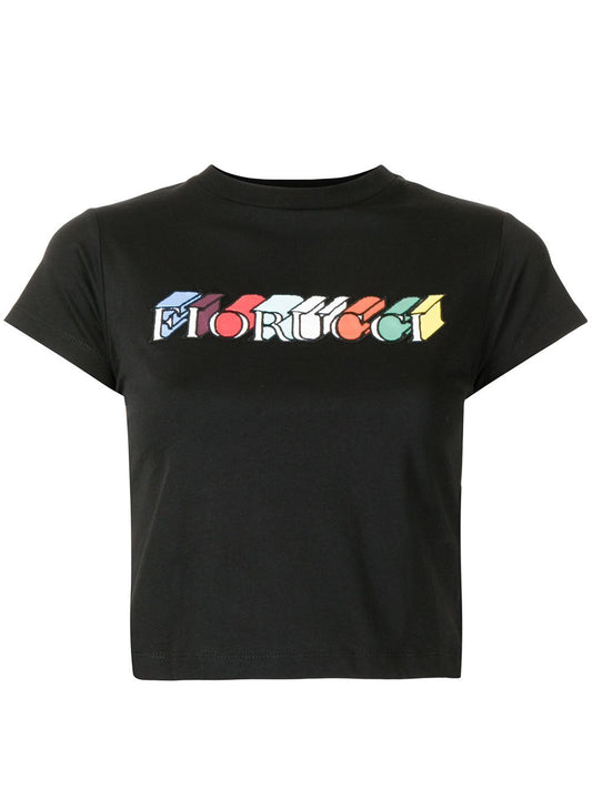 Fiorucci 3D-logo cropped T-shirt