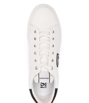 Logo-patch leather sneakers