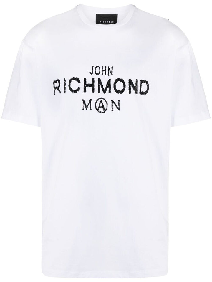 John Richmond T-shirt manica corta con logo bianco main image 1