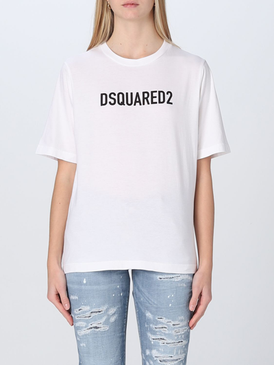 DSQUARED2 Icon Logo Loose Fit T Shirt White