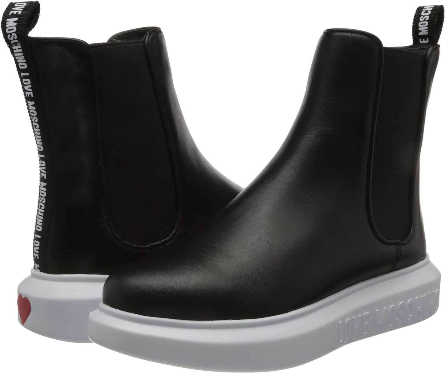 Love Moschino ankle boots in black leather style