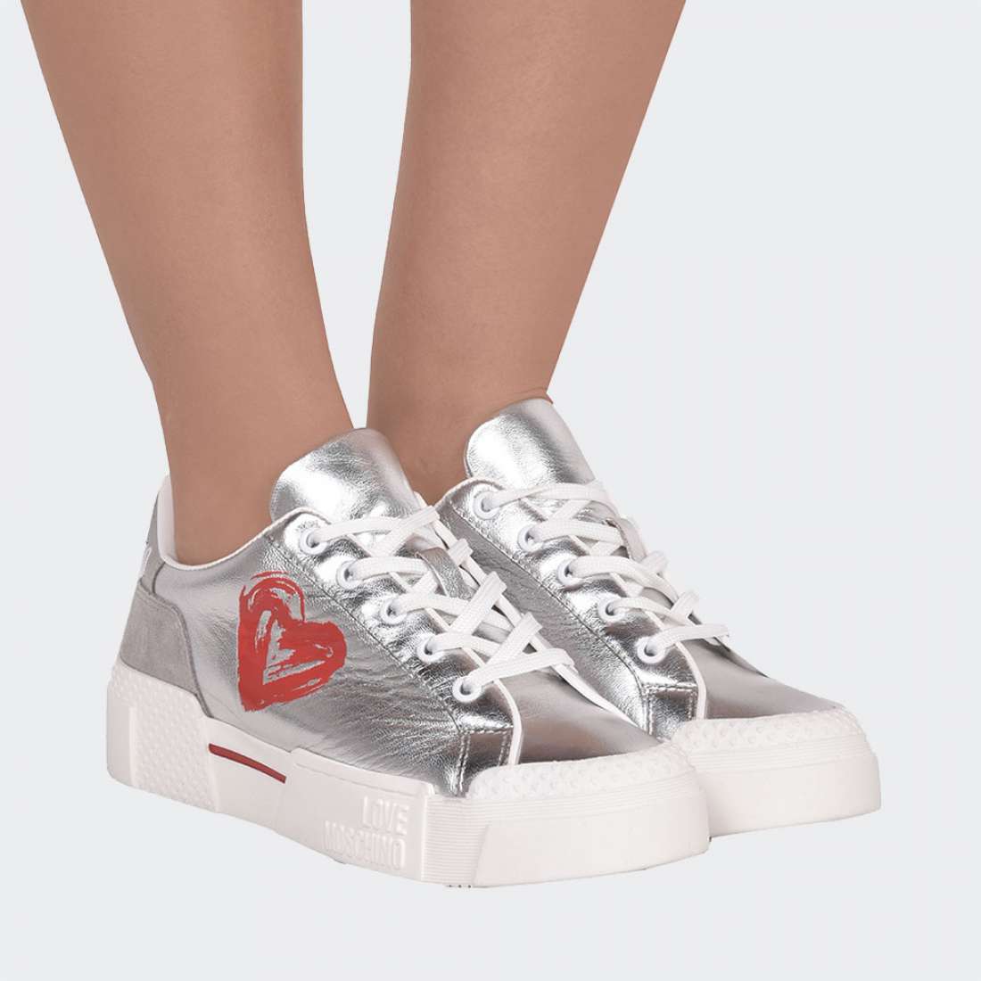 Moschino silver Women Sneakers