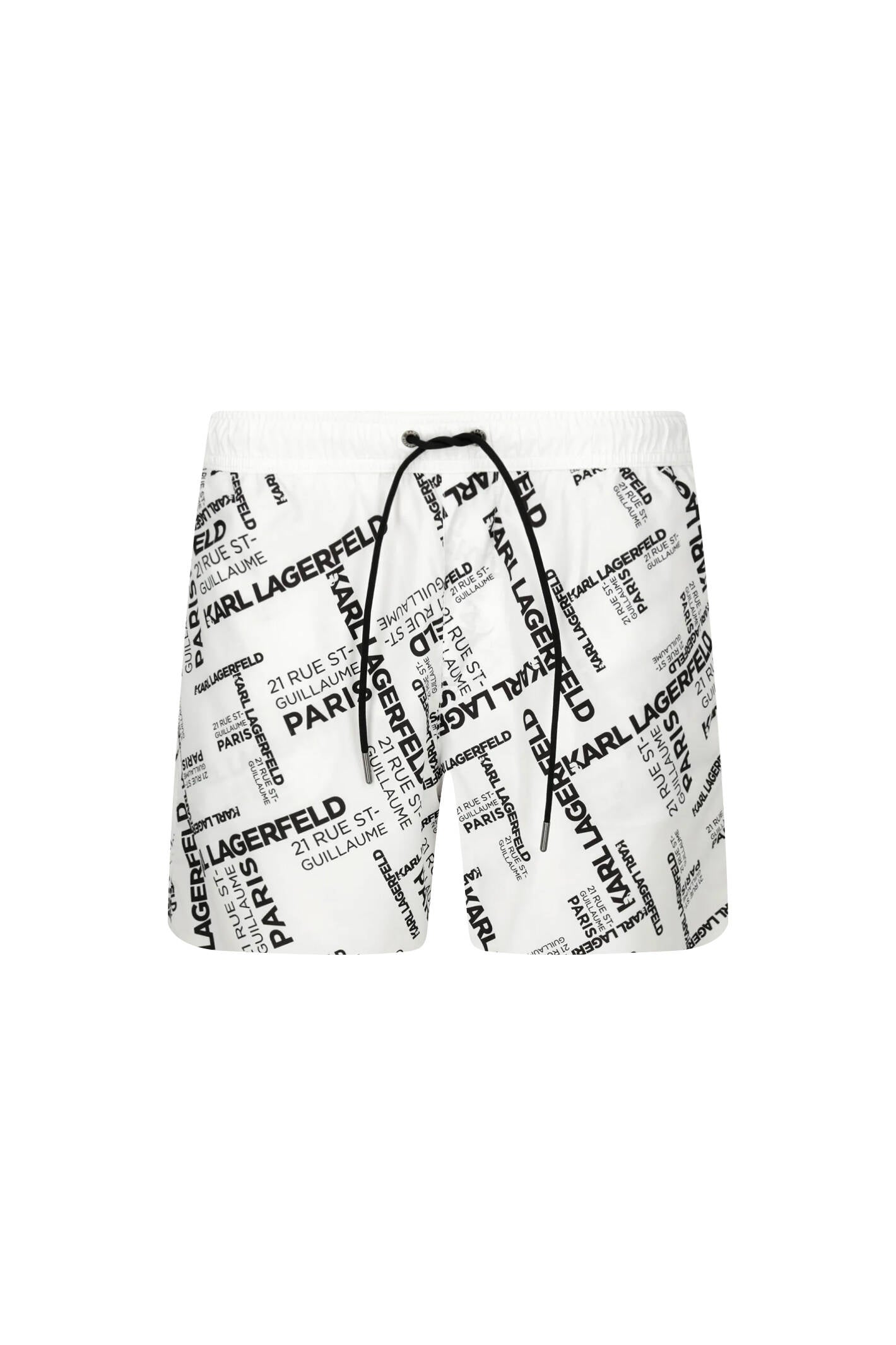 Karl LagerfeldMen's Swimwear Shorts Black with Patterns