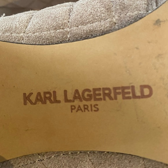 Karl Lagerfeld Paris Cantyn Faux Fur-Trim Suede Booties