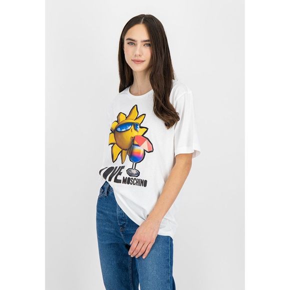 Love Moschino cotton T-shirt with logo print